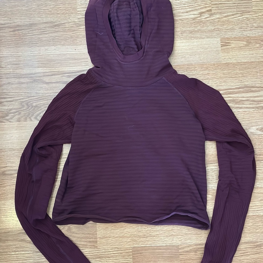 Lululemon Athletica Purple Cropped Ribbed Hoodie